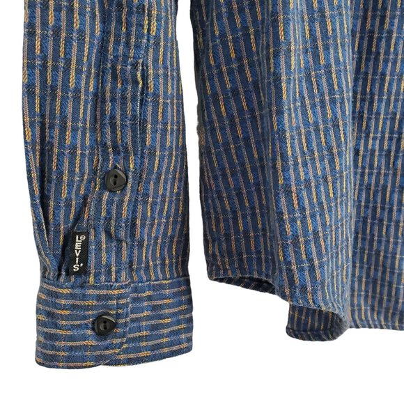 Levi's Sutter Creek Mens Size XL Cotton Big E Long Sleeve Button Up Vintage 90s - Picture 13 of 13